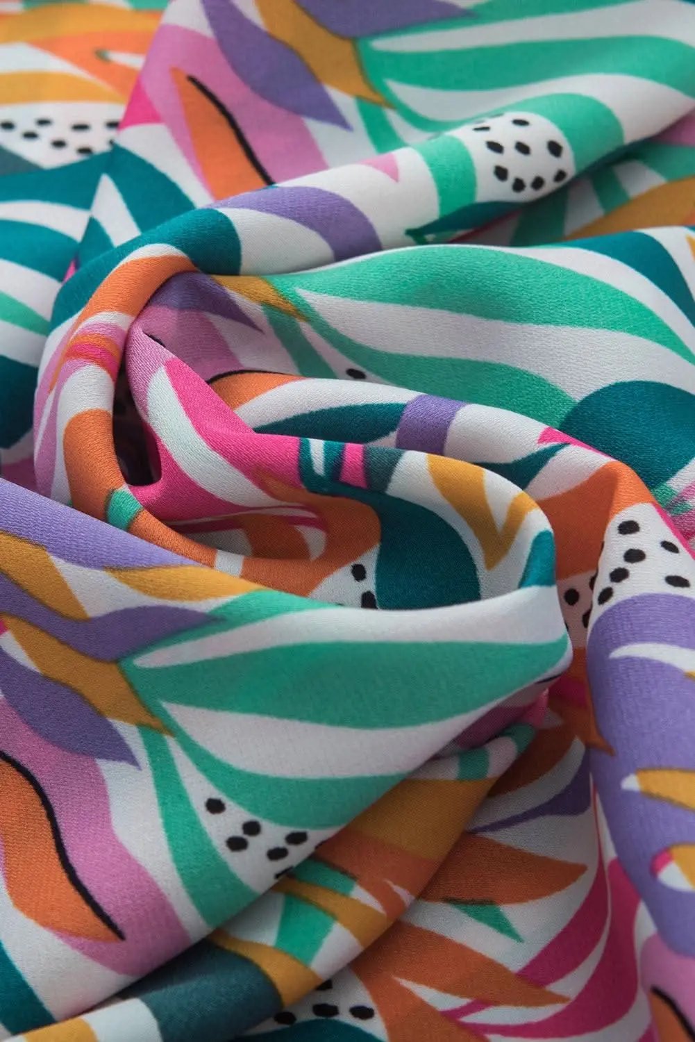 Rose Red Floral Print Ruffled Flutter Sleeve Blouse - Love Salve